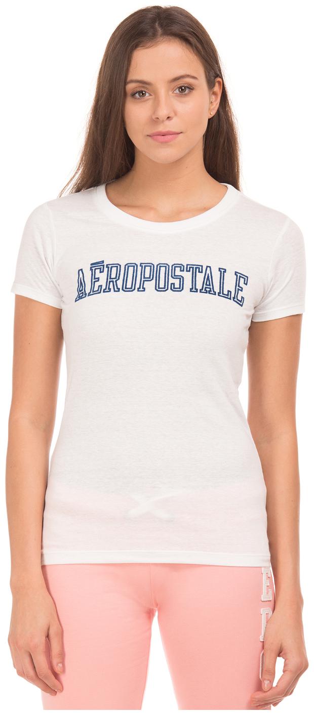 

Aeropostale Women White Regular fit Round neck Viscose rayon Tank top