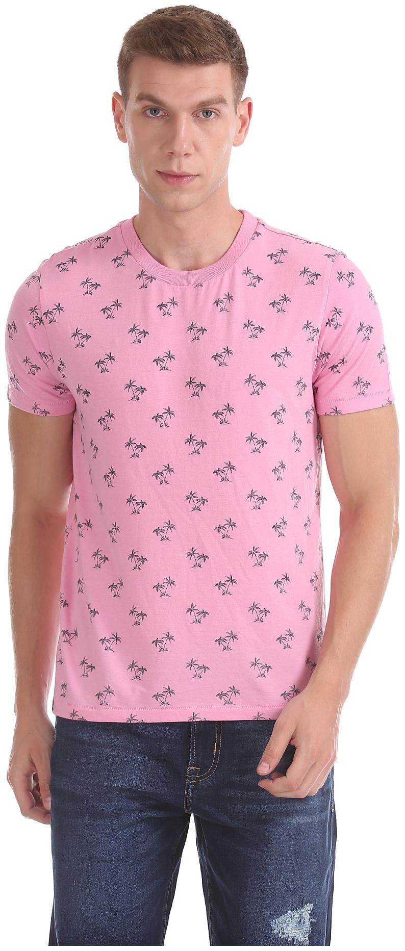 

Aeropostale Men Pink Regular fit Cotton Round neck T-Shirt - Pack Of 1
