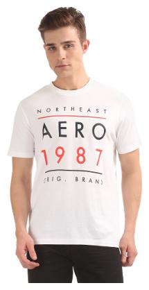 

Aeropostale Men White Regular fit Cotton Round neck T-Shirt - Pack Of 1