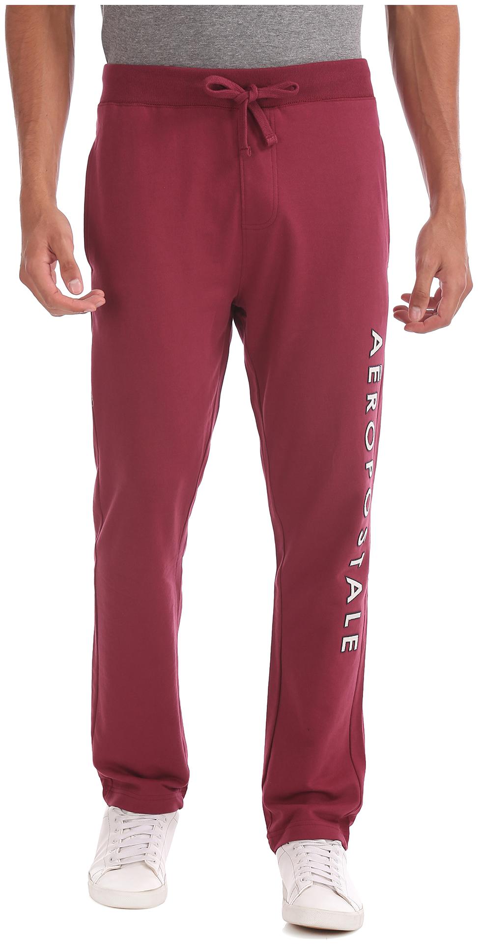 

Aeropostale Men Maroon Solid Regular fit Track pants