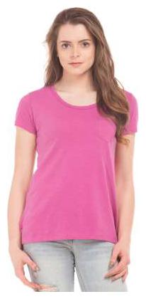

Aeropostale Women Pink Regular fit Round neck Cotton T shirt