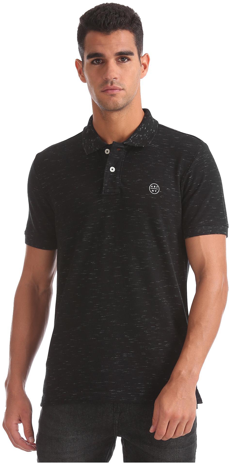 

Aeropostale Men Black Regular fit Cotton Polo collar T-Shirt - Pack Of 1