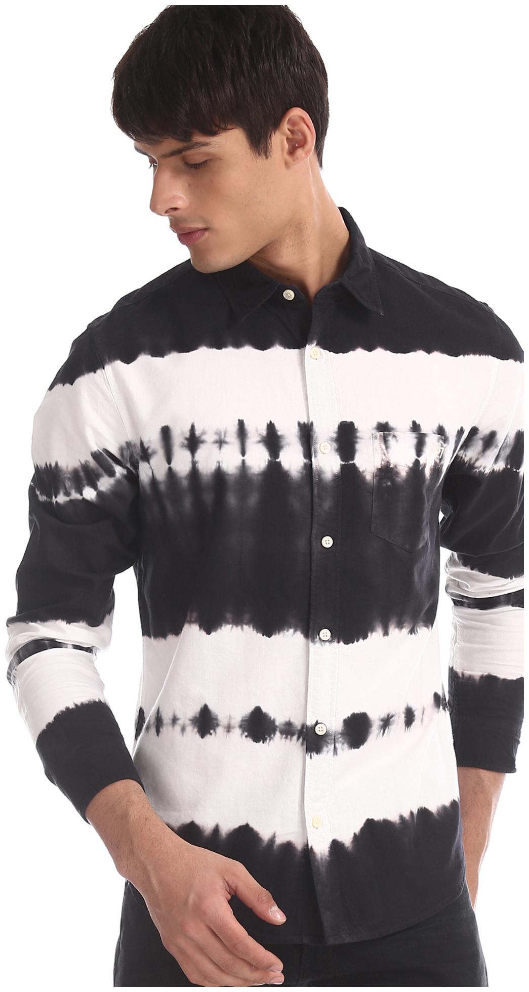 

Aeropostale Men Black Solid Slim Fit Casual Shirt