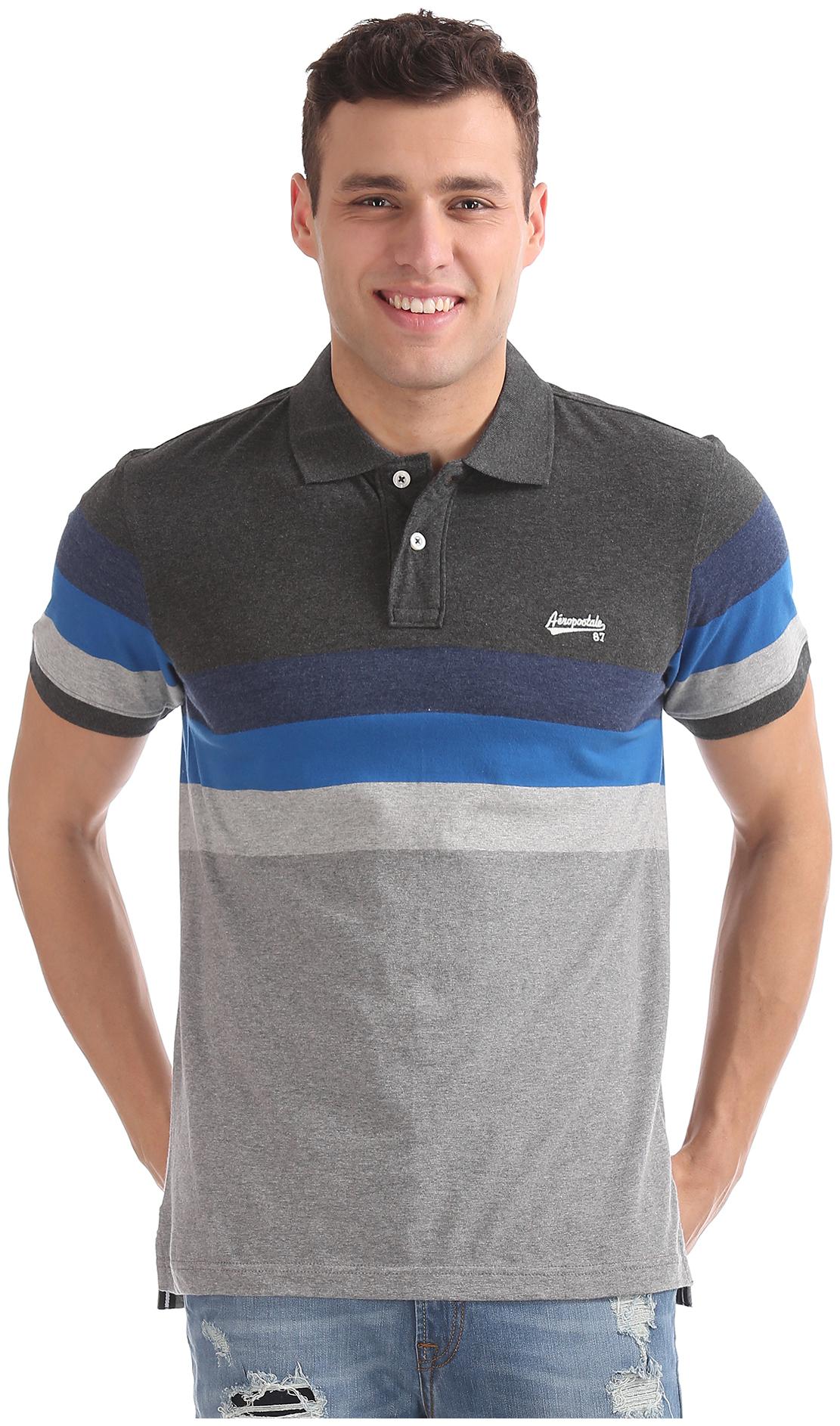 

Aeropostale Regular Fit Colour Block Polo T-shirt