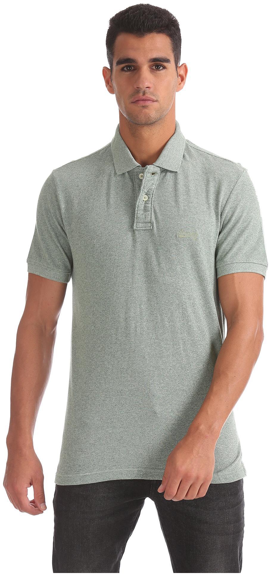 

Aeropostale Men Green Regular fit Cotton Polo collar T-Shirt - Pack Of 1