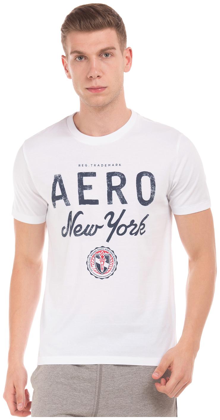 

Aeropostale Men s Round Neck T-Shirt - White