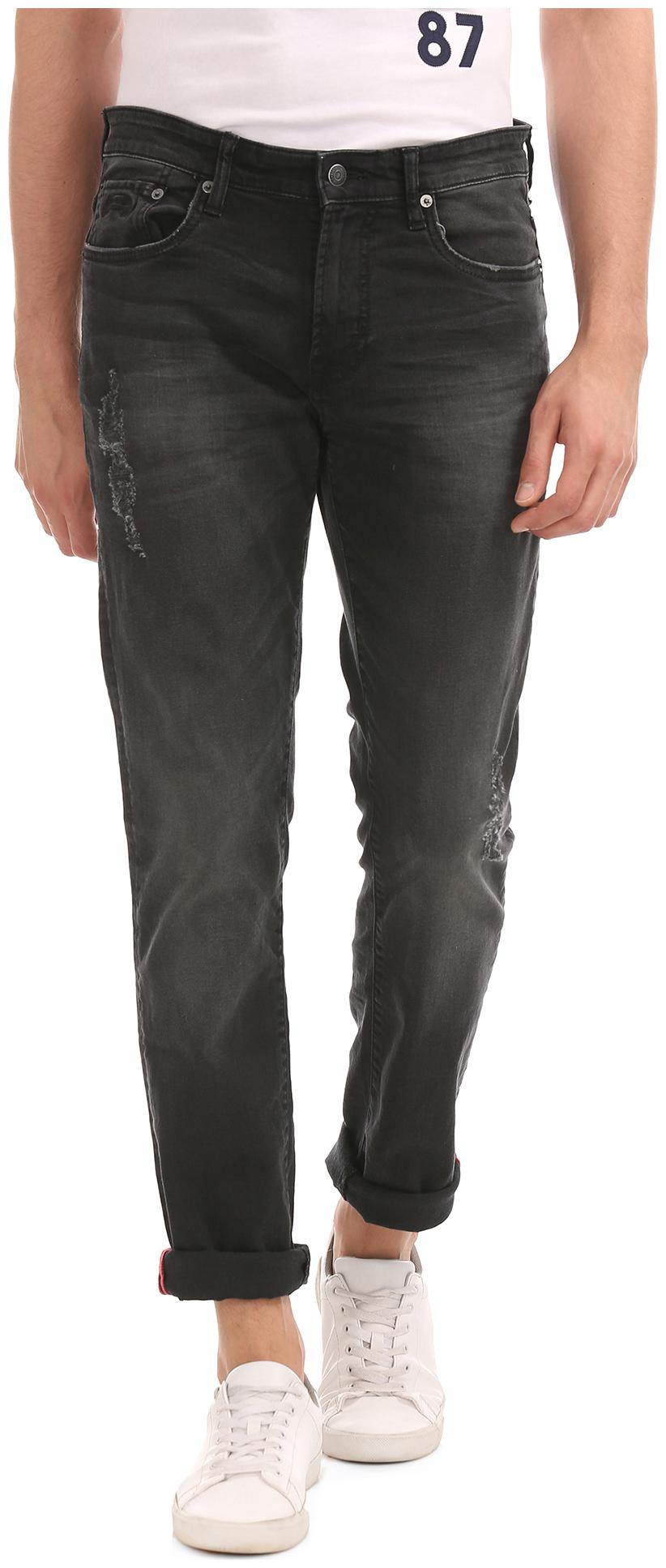 

A ropostale Men Black Skinny Fit Jeans