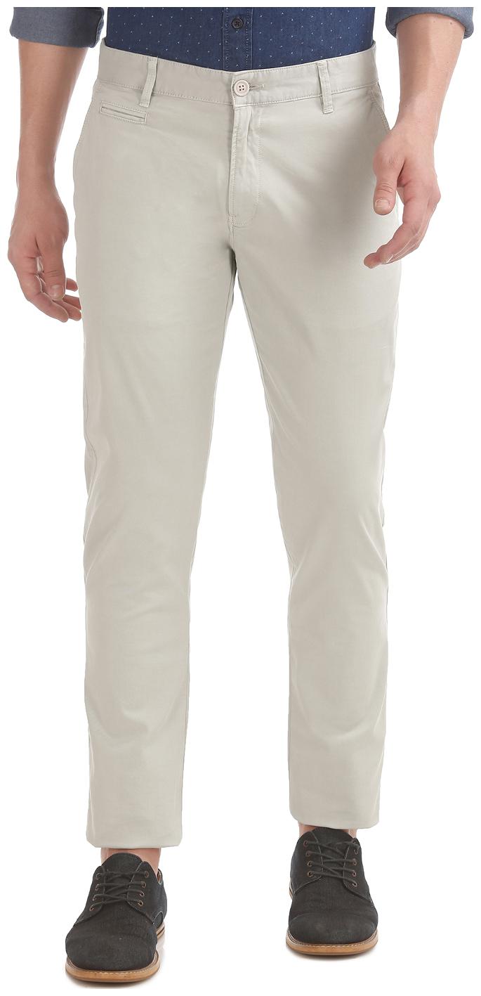 

Aeropostale Grey Cotton Solid Skinny Fit Chinos
