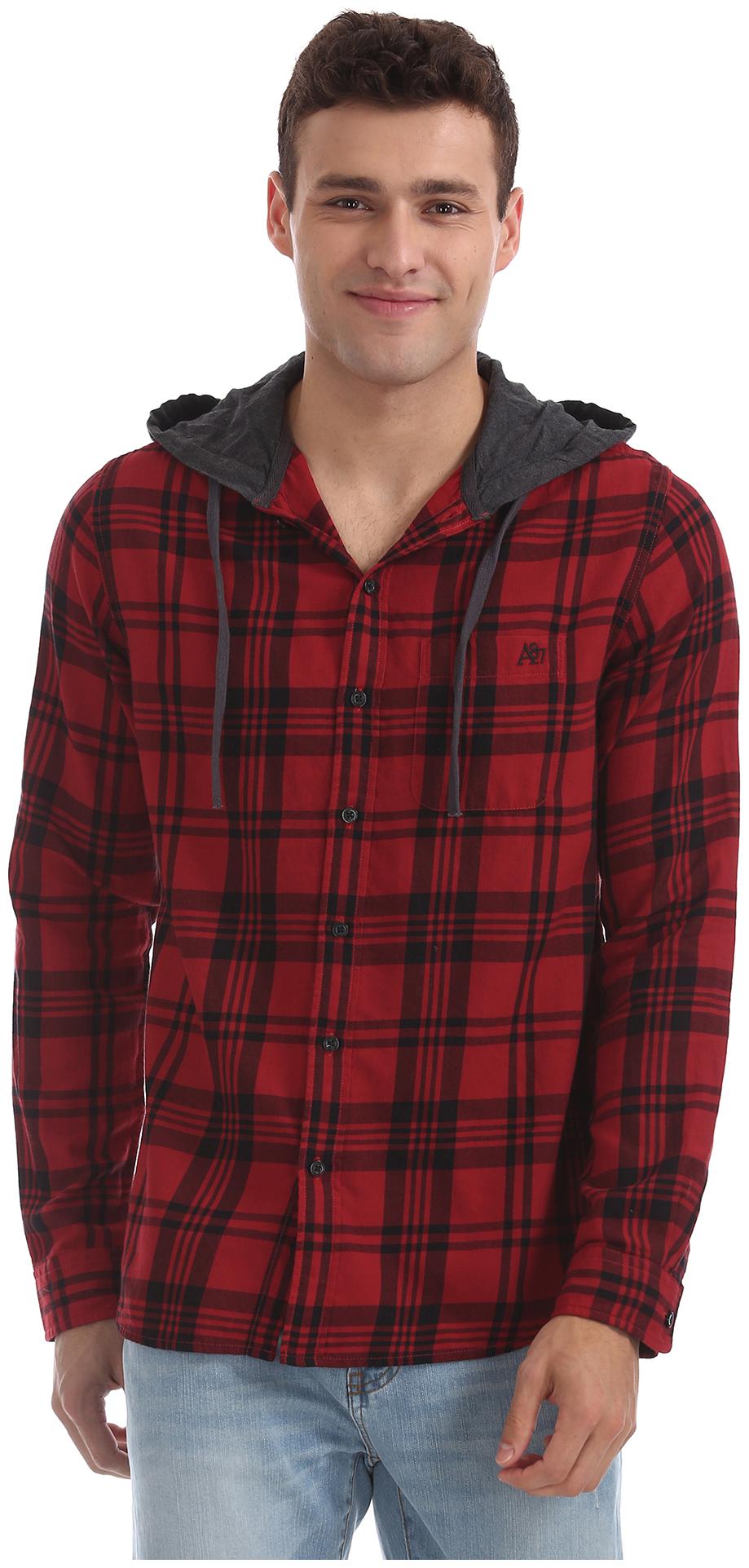 

Aeropostale Men Red Checked Regular Fit Casual Shirt
