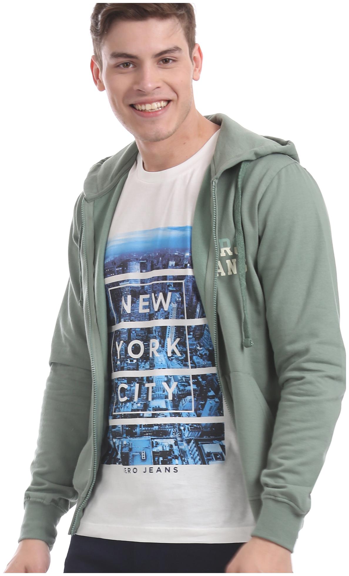 

Aeropostale Men Green Hooded Sweatshirt