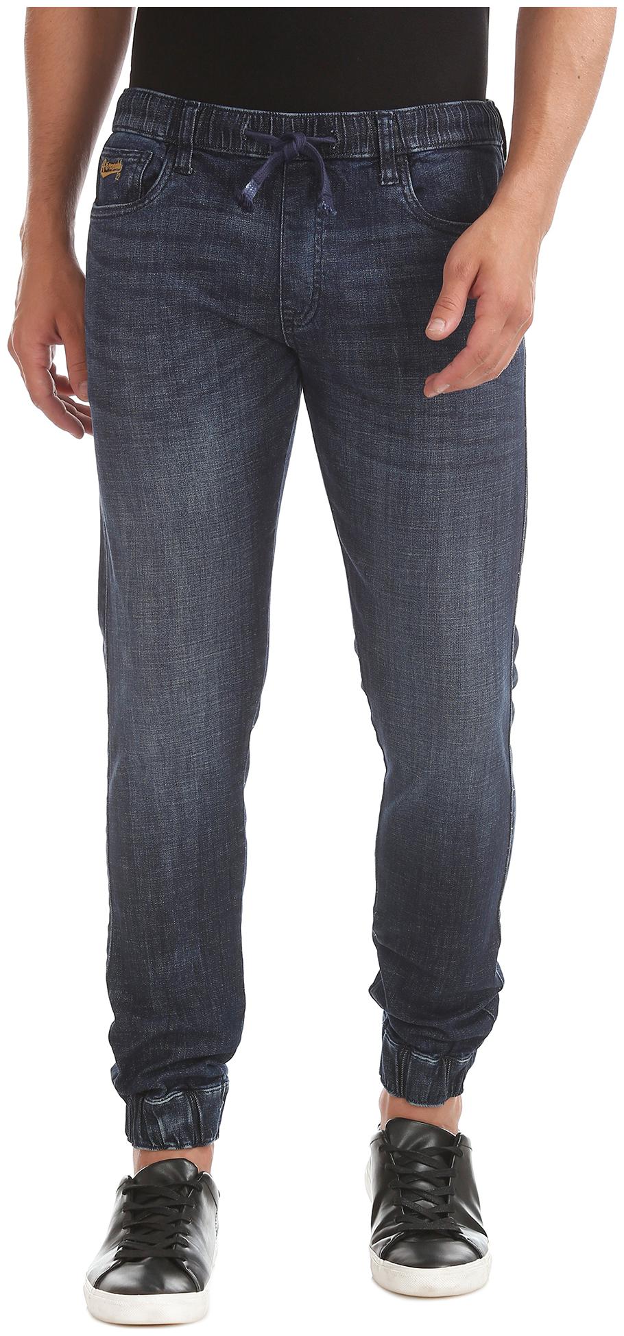 

Aeropostale Men Blue Solid Regular fit Joggers