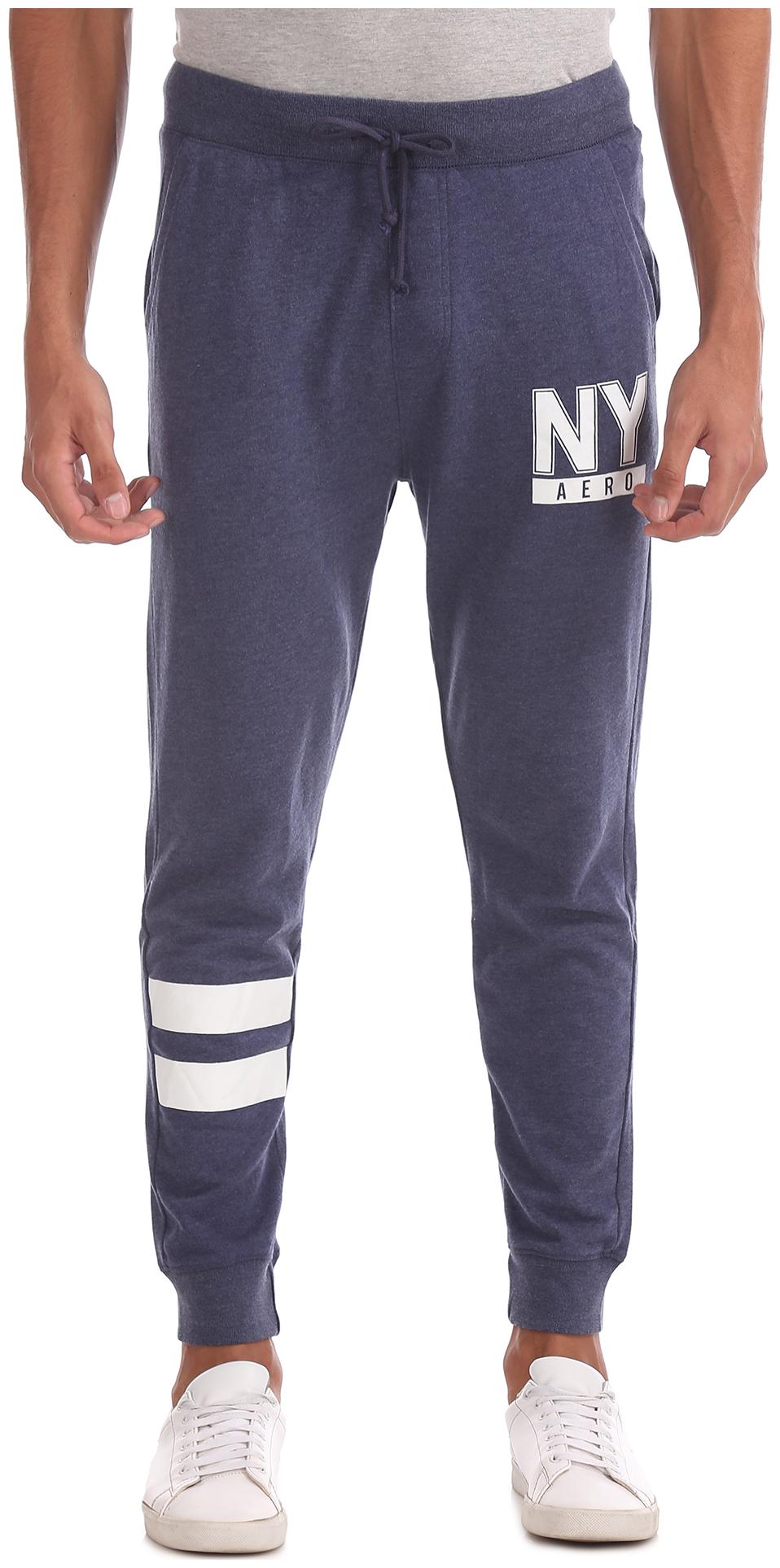 

Aeropostale Men Blue Printed Regular fit Joggers