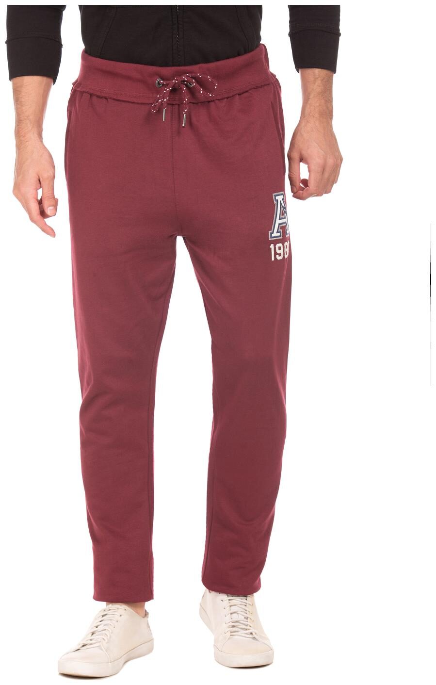 

Aeropostale Men Red Solid Slim fit Track pants