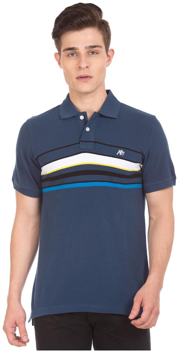 

Aeropostale Men Blue Regular fit Cotton Polo collar T-Shirt - Pack Of 1
