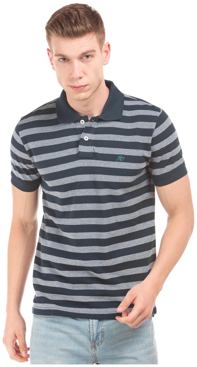 

Aeropostale Men Grey Regular fit Cotton Polo collar T-Shirt - Pack Of 1