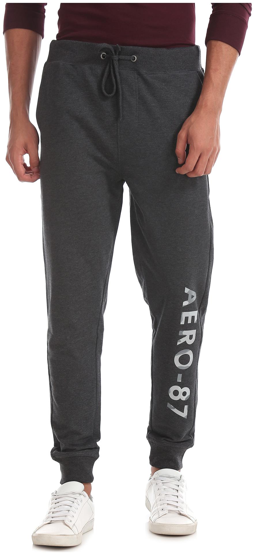 

Aeropostale Men Grey Solid Regular fit Joggers