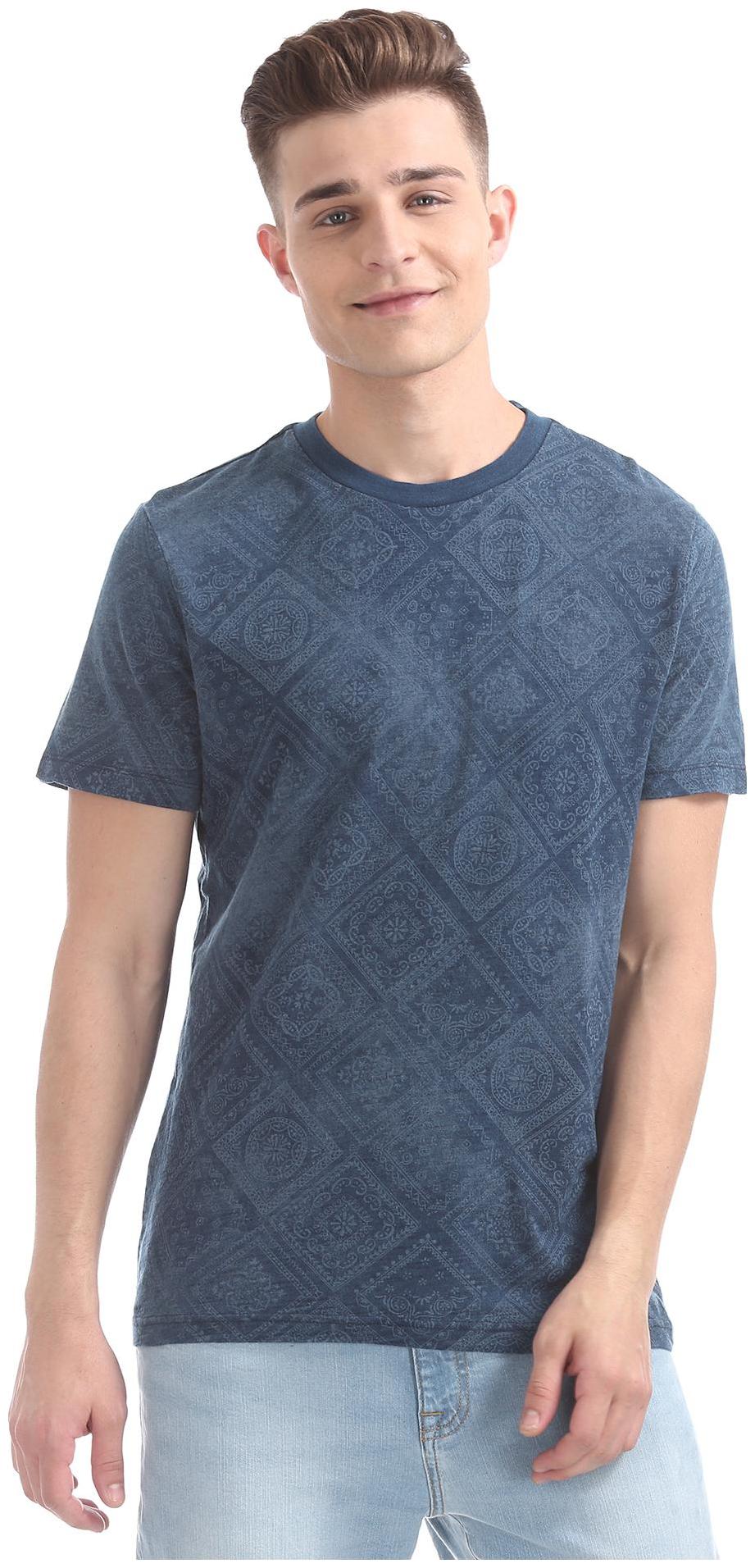 

Aeropostale Men Blue Regular fit Cotton Round neck T-Shirt - Pack Of 1