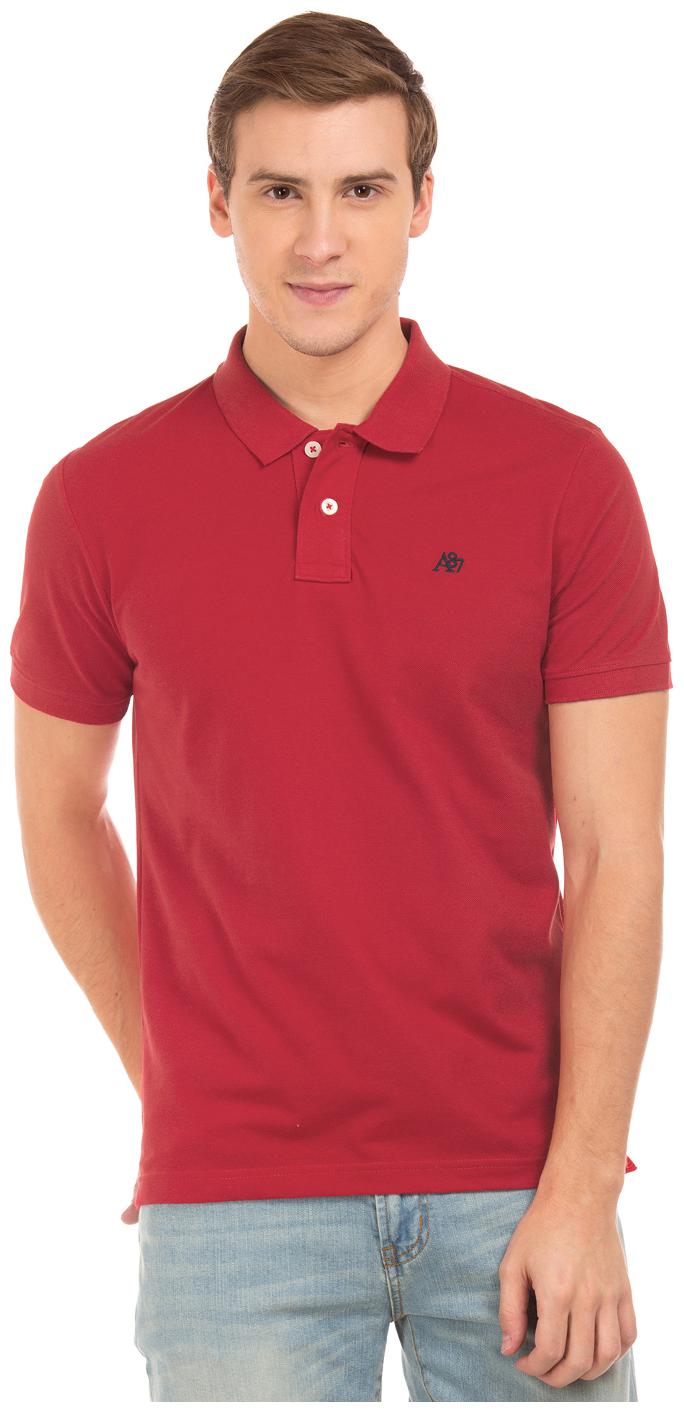 

Aeropostale Men Red Regular fit Cotton Polo collar T-Shirt - Pack Of 1