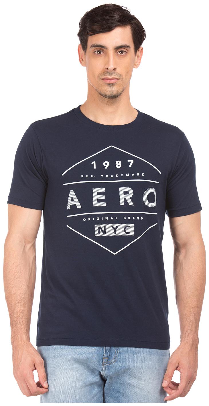 

Aeropostale Men s Round Neck T-Shirt - Blue