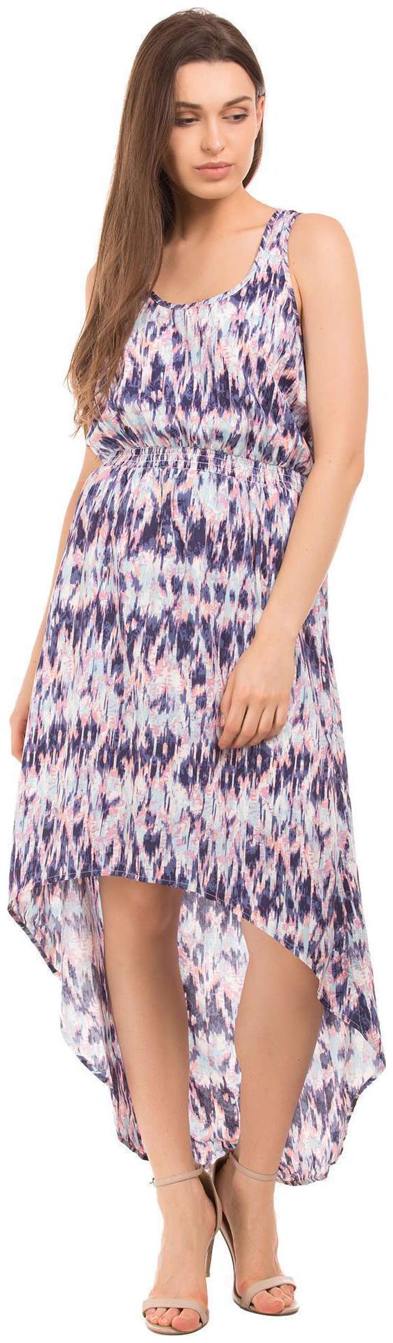 

Aeropostale Blue Printed Flared dress Blouson dress