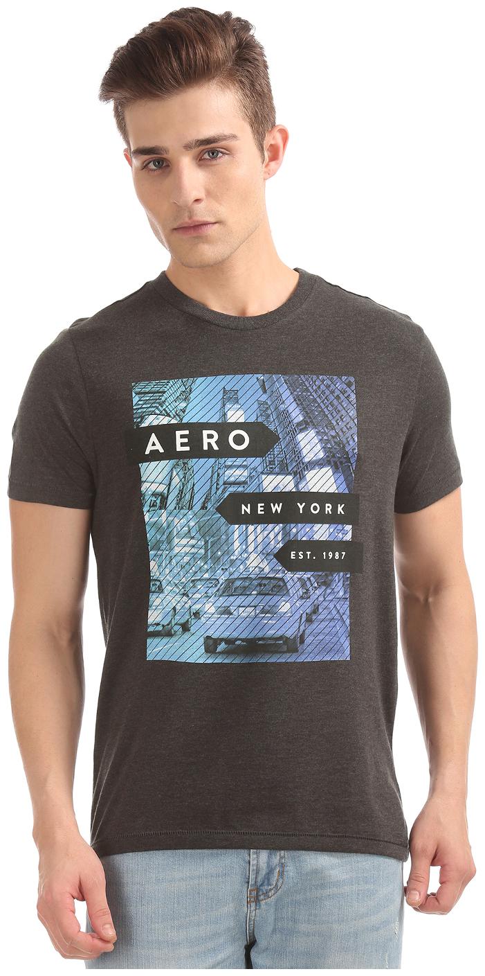 

Aeropostale Men s Regular Fit Printed T-Shirt - Grey