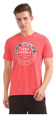 

Aeropostale Men Red Regular fit Cotton Round neck T-Shirt - Pack Of 1