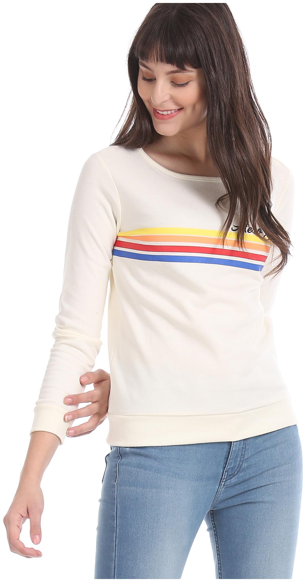 

Aeropostale Women Striped Regular top - White