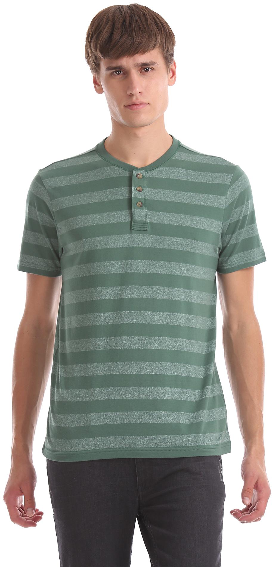 

Aeropostale Men Green Regular fit Cotton Henley neck T-Shirt - Pack Of 1