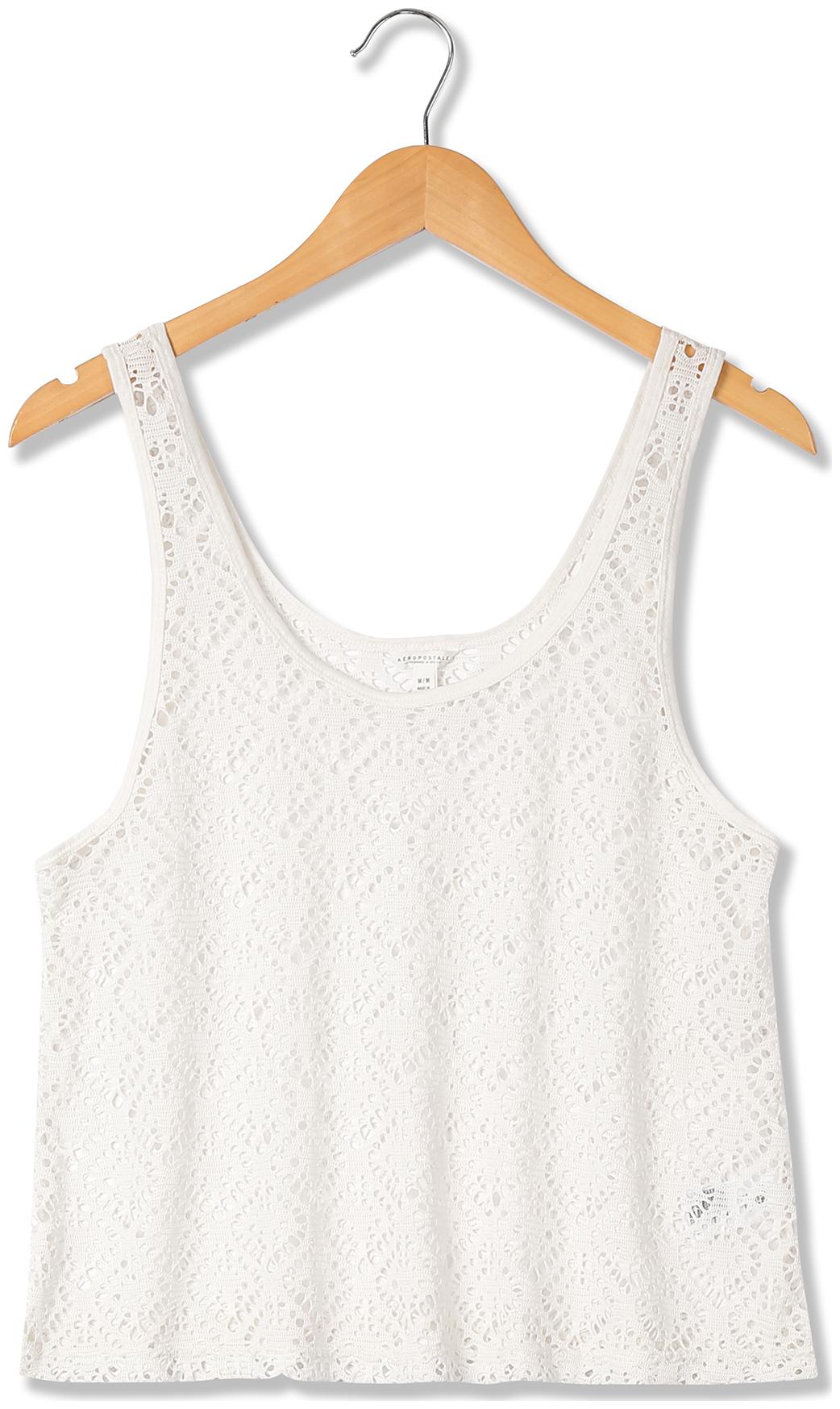 

Aeropostale Women Embroidered Regular top - White