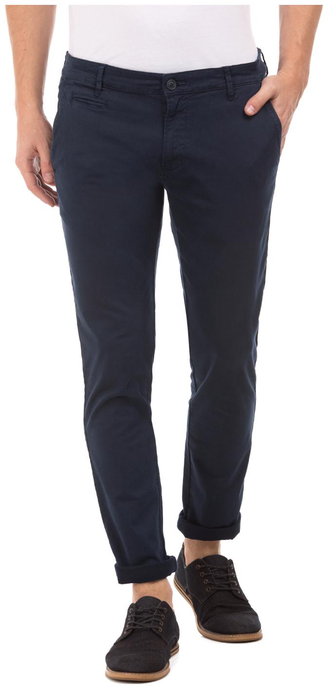 

Aeropostale Men Blue Solid Slim fit Regular trousers