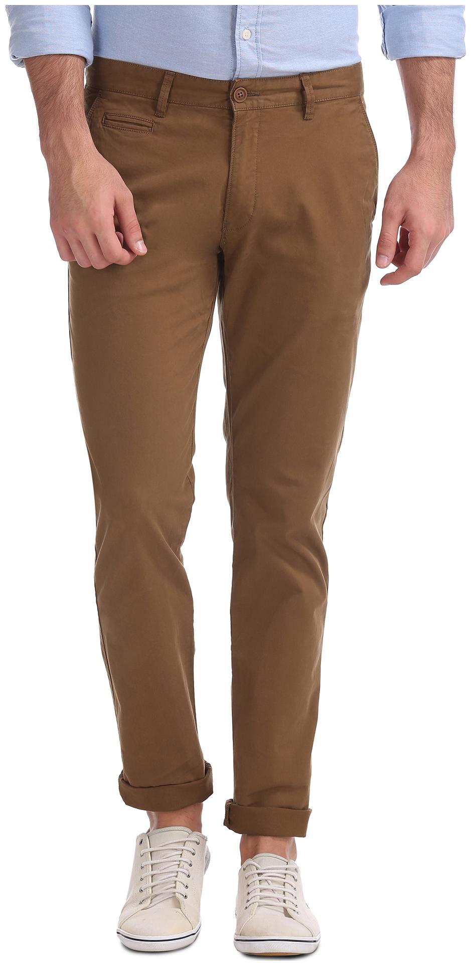 

Aeropostale Men Brown Solid Regular fit Chinos