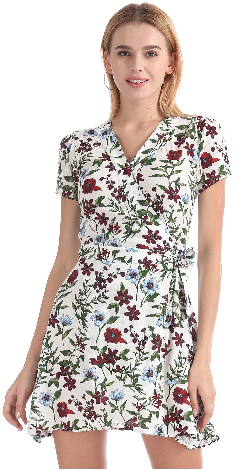 

Aeropostale Multi Printed Wrap dress
