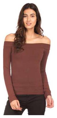 

Aeropostale Women Solid A-line top - Brown