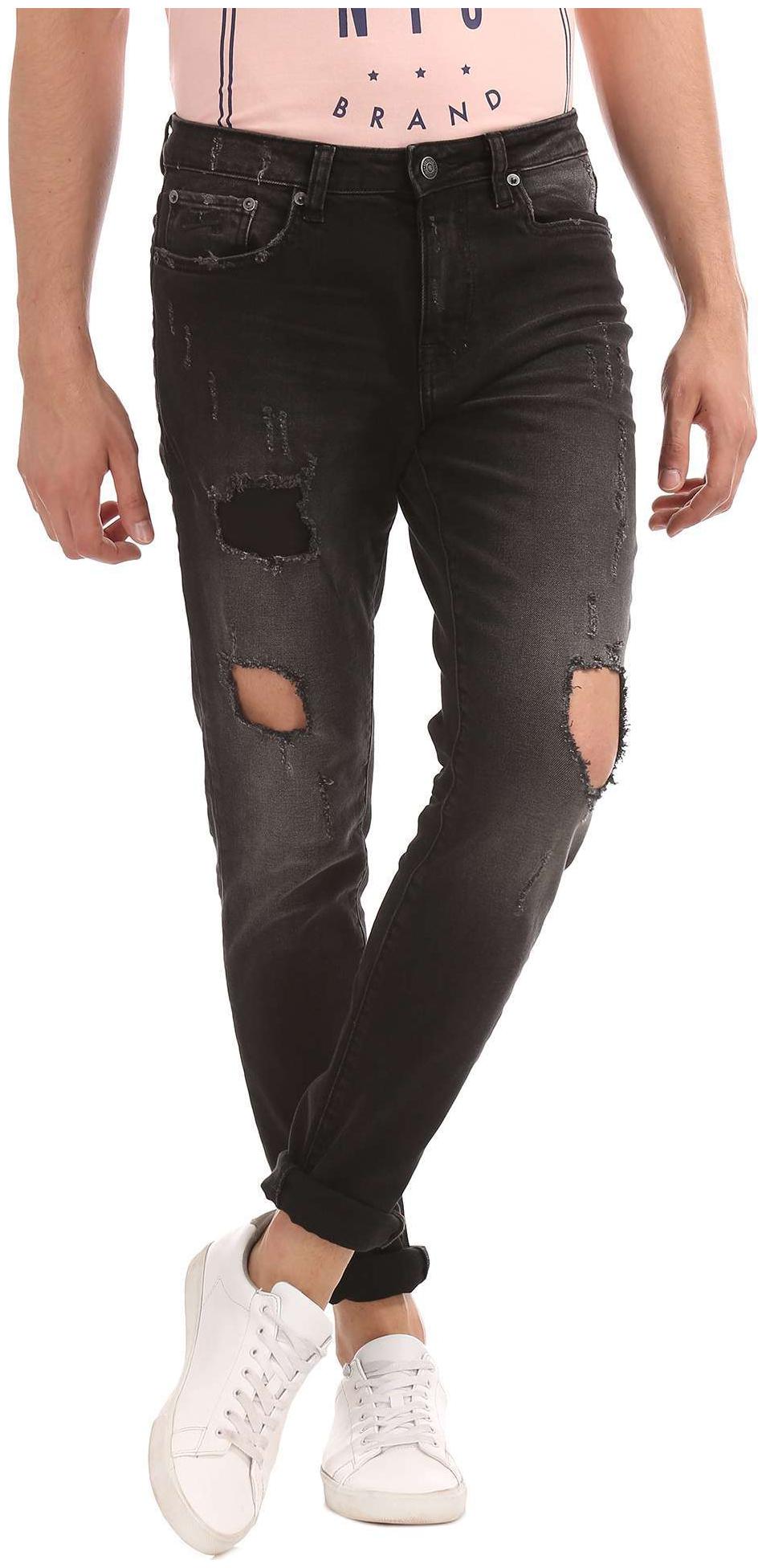 

Aeropostale Men Black Super Skinny Fit Jeans
