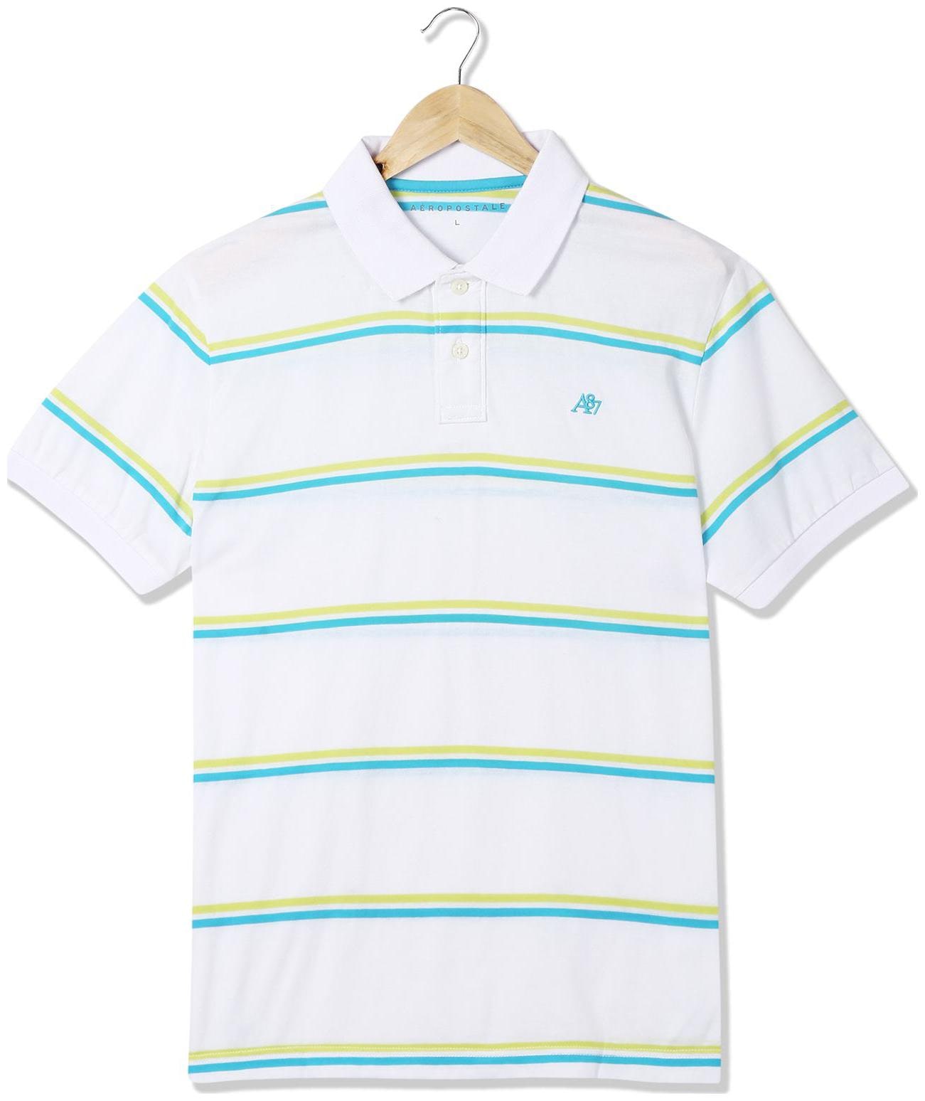 

Aeropostale Men White Regular fit Cotton Polo collar T-Shirt - Pack Of 1