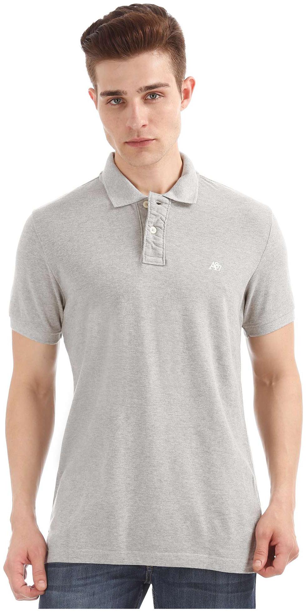 

Aeropostale Men Grey Regular fit Cotton Polo collar T-Shirt - Pack Of 1