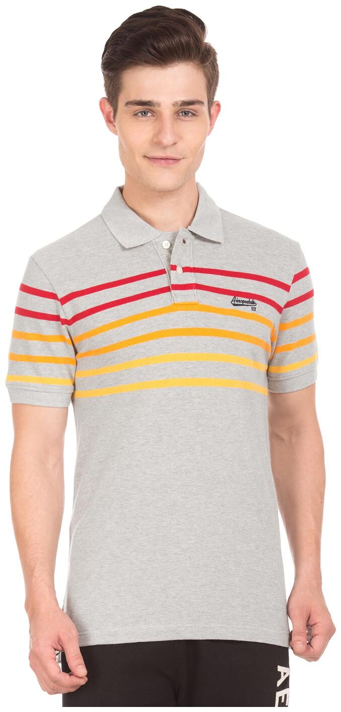 

Aeropostale Men s Polo T-Shirt - Grey