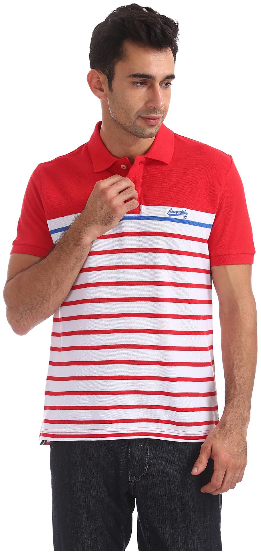 

Aeropostale Men Red Regular fit Cotton Polo collar T-Shirt - Pack Of 1