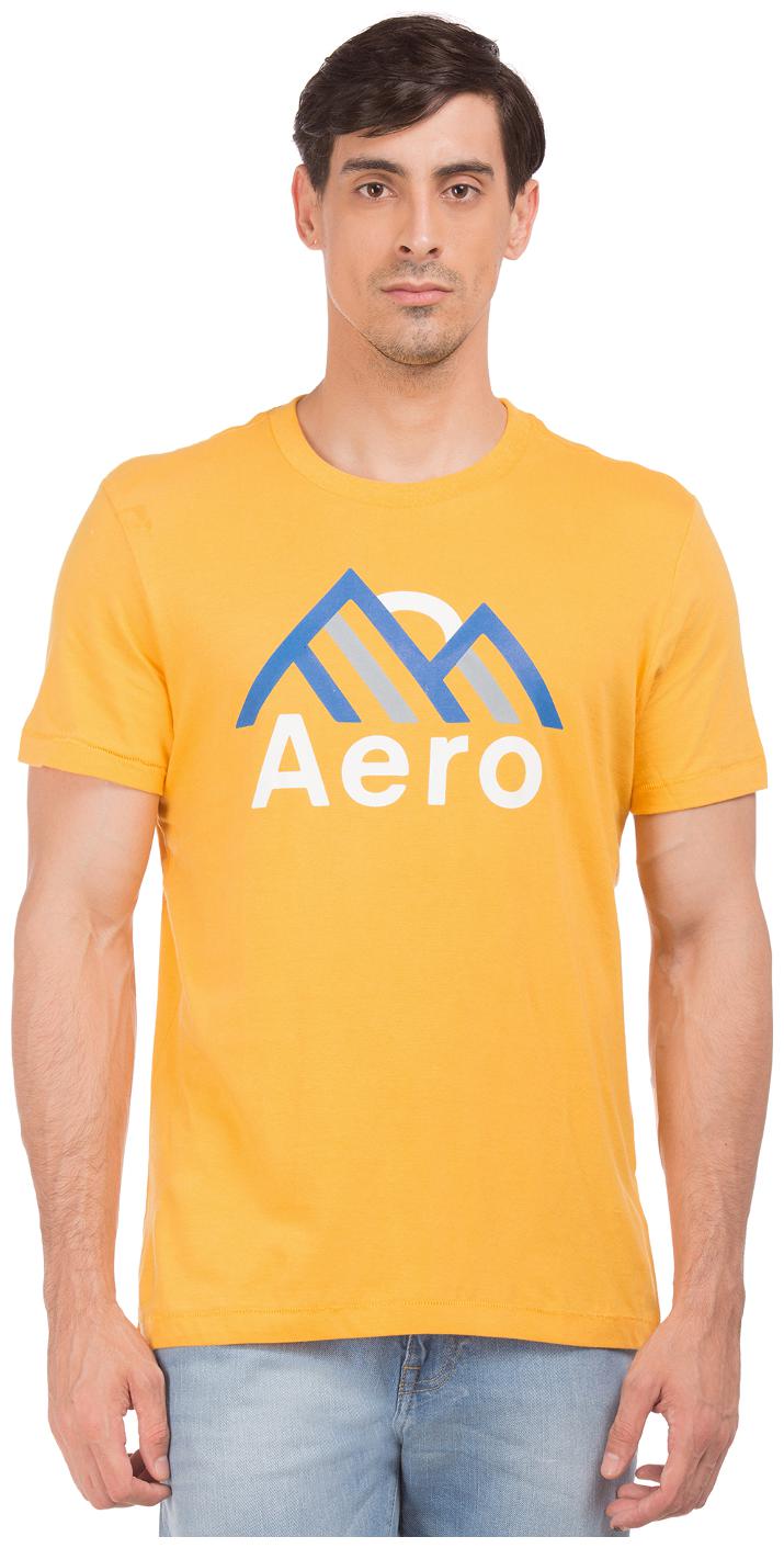 

Aeropostale Men Yellow Regular fit Cotton Round neck T-Shirt - Pack Of 1