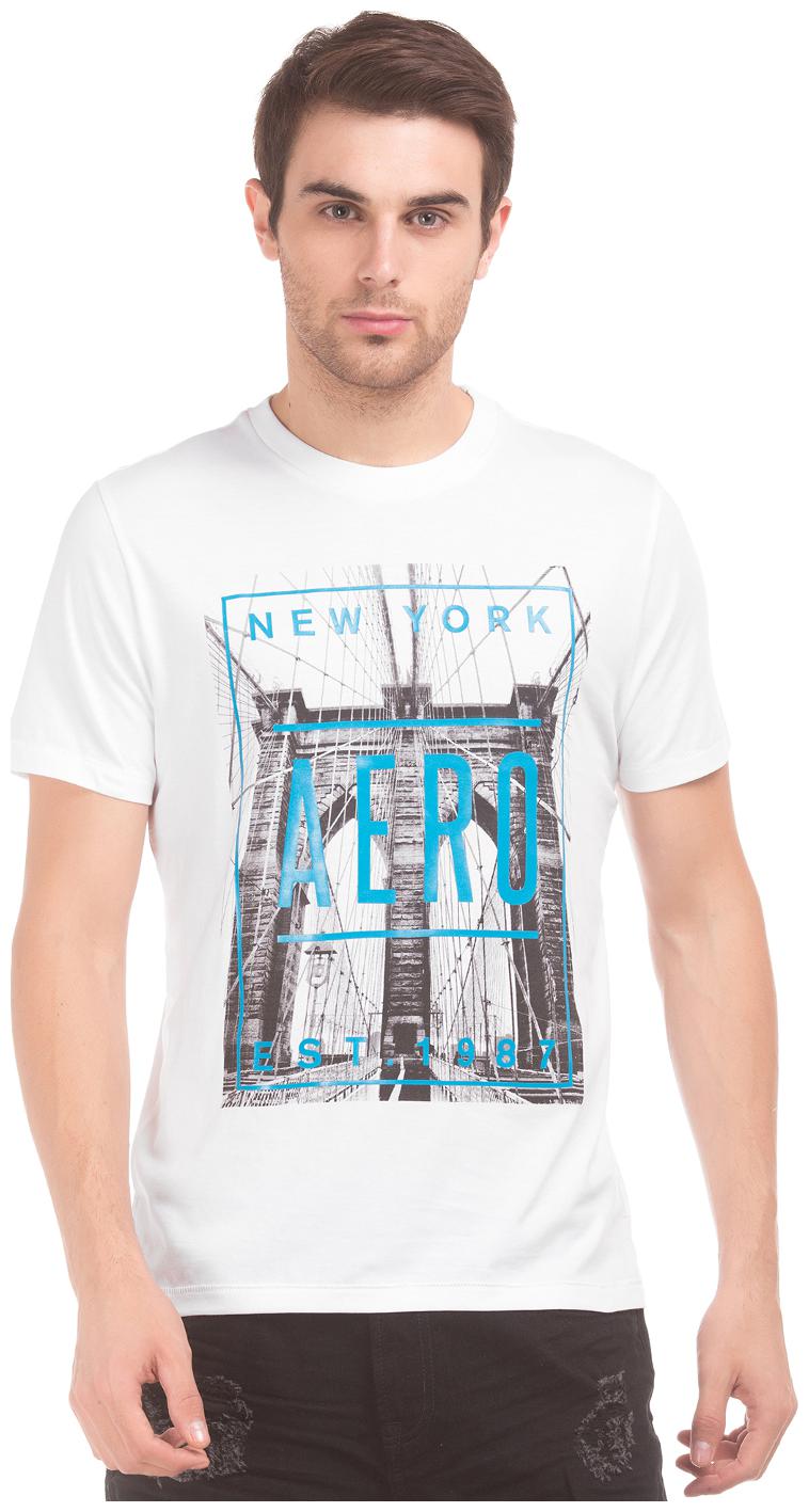 

Aeropostale Men s Round Neck T-Shirt - White