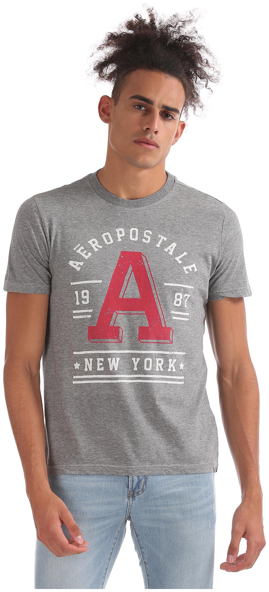 

Aeropostale Contrast Print Crew Neck T-T-shirt