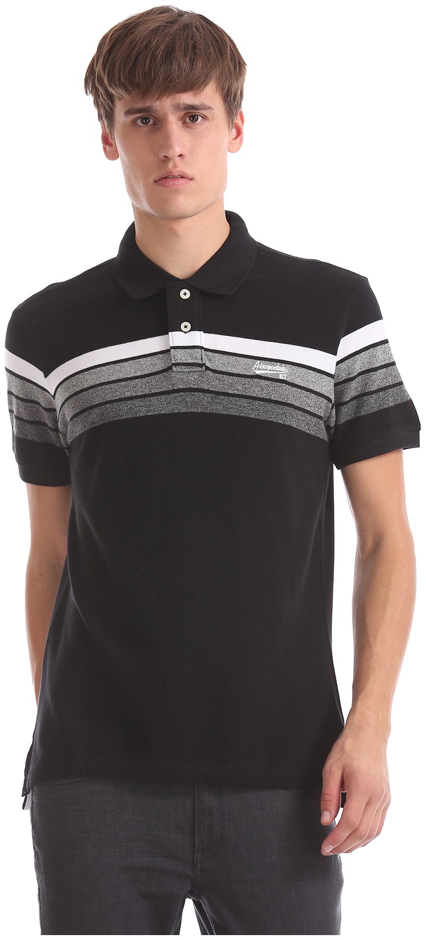 

Aeropostale Men Black Regular fit Cotton Polo collar T-Shirt - Pack Of 1