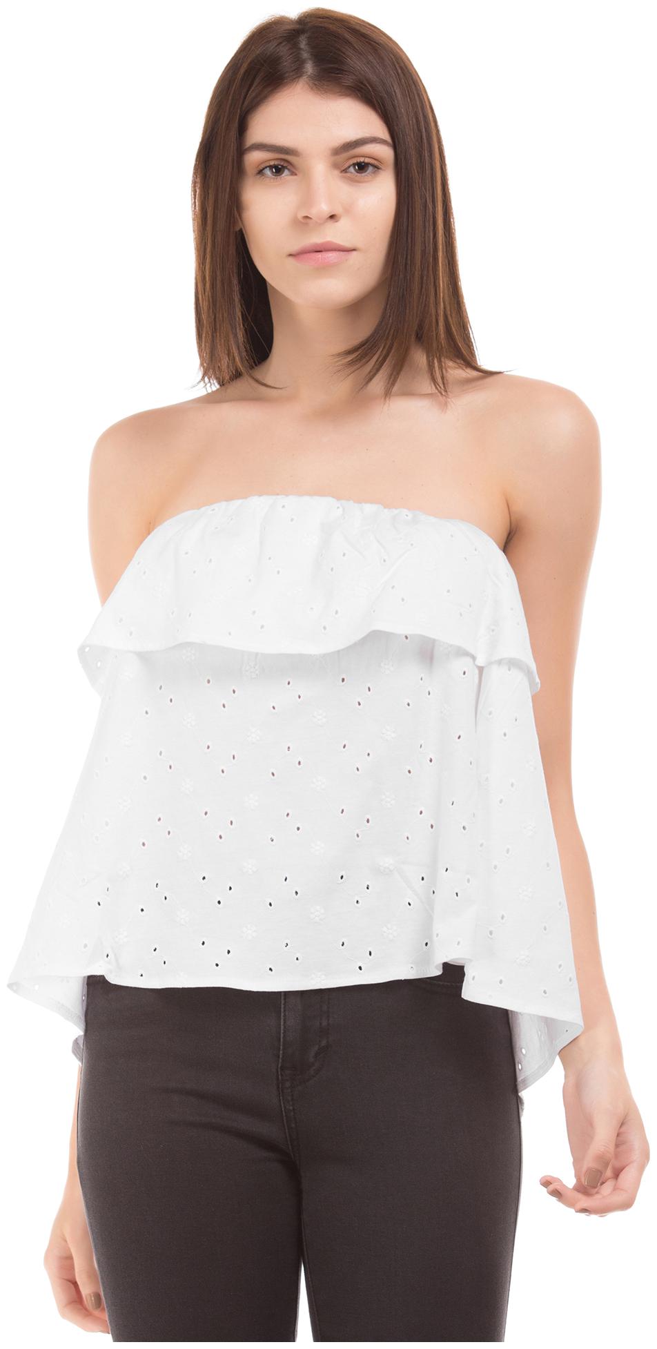 

Aeropostale Women Solid Regular top - White