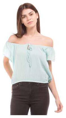 

Aeropostale Women Printed A-line top - Blue