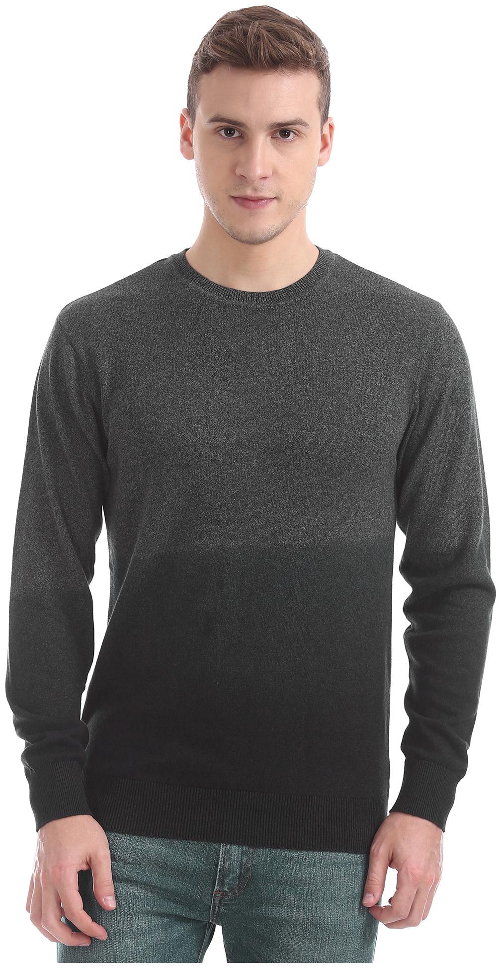 

Aeropostale Men Grey Round neck Pullover