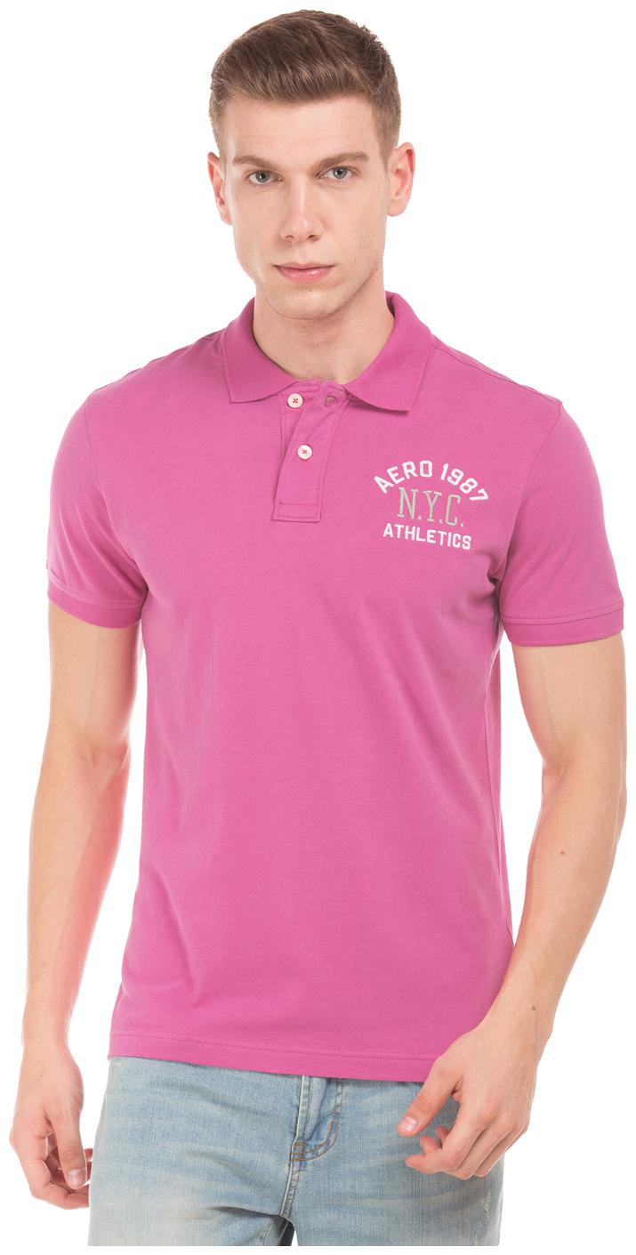 

Aeropostale Men Pink Regular fit Cotton Polo collar T-Shirt - Pack Of 1