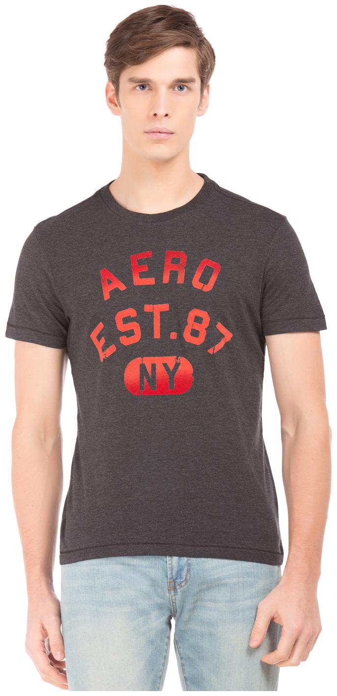 

Aeropostale Men s Round Neck T-Shirt - Grey