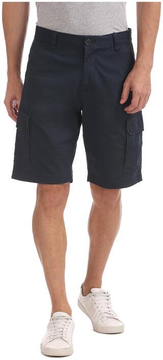 Aeropostale Men Blue Regular Fit Cargo Shorts