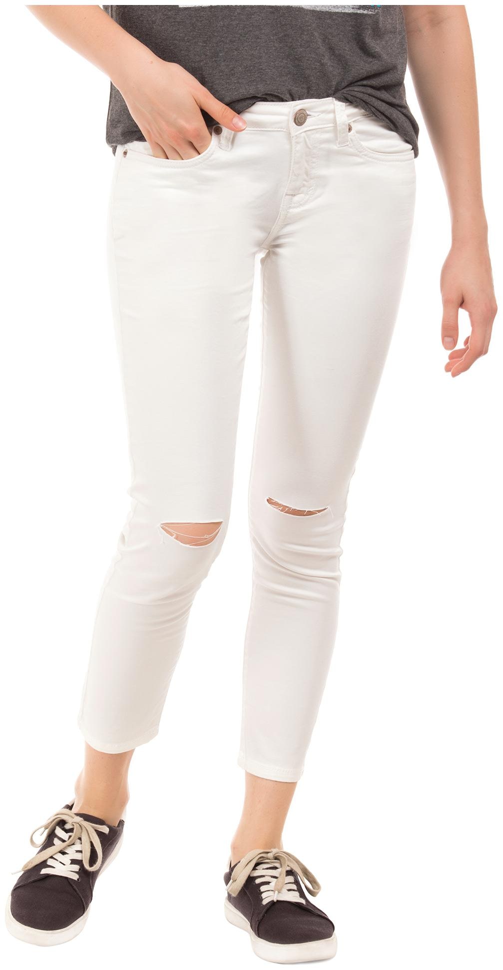 

A ropostale Women White Slim fit Regular trousers
