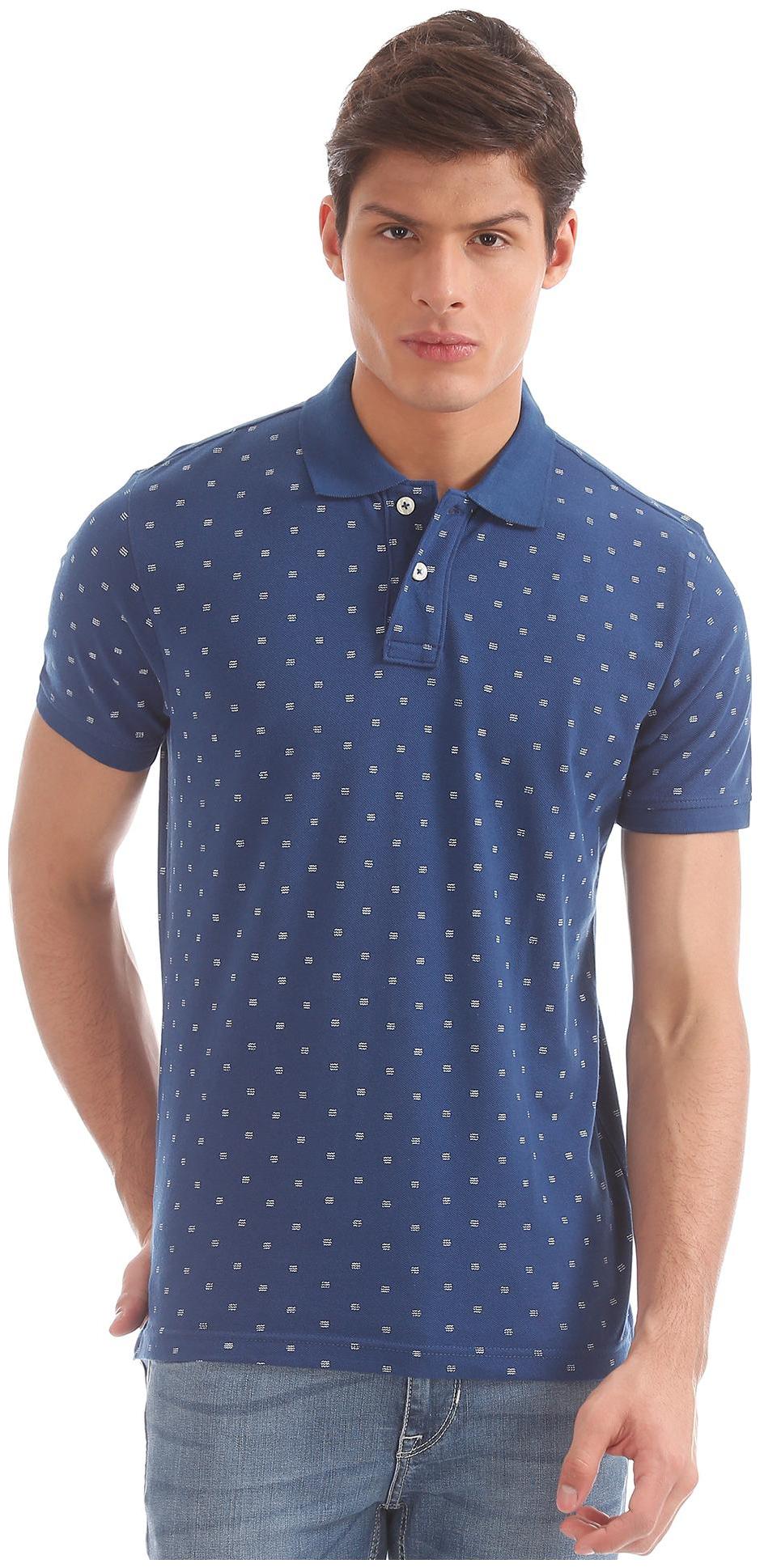 

Aeropostale Men Blue Regular fit Cotton Polo collar T-Shirt - Pack Of 1
